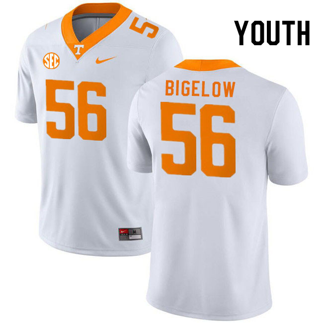 Youth #56 Mekhi Bigelow Tennessee Volunteers College Football Jerseys Stitched Sale-White - Click Image to Close